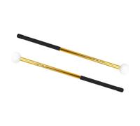 Toyvian 1 Pair Aluminum Alloy Felt Head Drumsticks Double-end Practice Sticks Perfect for Snare Drum Jazz Drum Comfortable for Drummers
