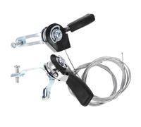 Toyvian 1 Pair Aluminum Thumb Shifter Levers with Throttle Control Cable for Bicycles, Easy Installation and Flexible Operation, Universal Bike Gear Shifter Set for Smooth Cycling