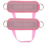 Toyvian 1 Pair Ankle Strap Cable Machine Attachments Neoprene Wear-resistant Ankle Fix Strap Pink Convenient to Use Secure The Weight for Indoor Outdoor Fitness Training