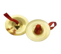 Toyvian 1 Pair Child Metal Finger Cymbals Mini Percussion Instrument Tunable Good Bounce Hanging Sling Compact and Portable