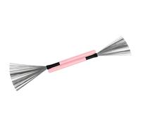 Toyvian 1 Pair Drum Brush for Jazz Drum Set Maple Wooden Handle High Carbon Steel Wire Portable and Comfortable Grip Pink Suitable for Boys and Girls and Adults