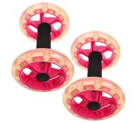 Toyvian 1 Pair Dual-wheel Ab Roller for Core Strength Training with Non-slip Sponge Handles, Sturdy Pp Material, Protects Floors, for Home Gym and Living Room Workouts