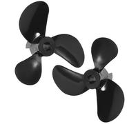 Toyvian 1 Pair High-strength Boat Propeller Plastic Propeller Three Blades Sturdy PC Material Rotates Clockwise and Counterclockwise Smooth Polished Surface Finish DIY Remote Control Boat