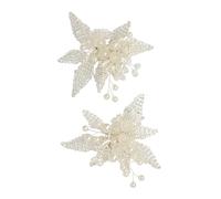 Toyvian 1 Pair Pearl Shoe Buckles Flower Modeling Crystal Pearl Easy to Install and Remove Charming Accessories for Parties and Performance Decorations