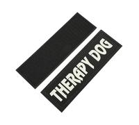 Toyvian 1 Pair Reflective Dog Vest Patch Removable Wear-resistant Service Patch Stylish Leather Material Chic Simple Design for Pet Supplies