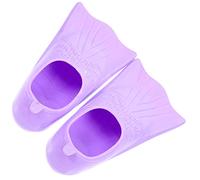 Toyvian 1 Pair Silicone for Training and Snorkeling Comfortable Open Heel Design High Flexibility for Reduced Fatigue for Beginners and Travelers Purple White