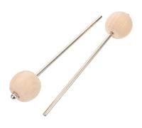 Toyvian 1 Pair Vintage Wooden Bass Drum Pedal Beater Hammer Heads for Percussion Instruments, Hard Wood Material with Easy Replacement for Drummers, Retro Design with Warm Authentic Tones