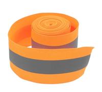 Toyvian 1 Roll of Orange Reflective Fabric Tape for Clothing, High Visibility Polyester Sewing Webbing Strip, Easy to Sew and Simple Installation, for Nighttime Driving and Road