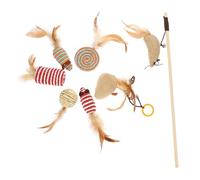 Toyvian 1 Set Adorable Cat Set Wear Resistant Interactive Kitten Accessories for Indoor Play Engaging Teaser with Bright Colors to Enhance Bonding and Fun