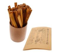 Toyvian 1 Set Bamboo Chinese Fortune Telling Sticks Sacred Divination Tools for I Ching Complete Hexagram Collection with Book Picture Portable Ancient Prediction Props for Learning and