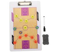 Toyvian 1 Set Basketball Clipboard Dry Erase Board Set Double Sided Magnetic Tool for Strategy Player Stats Sturdy Construction for Teams Random Color