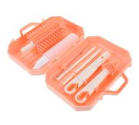 Toyvian 1 Set Bottle Cleaning Brush Set with Straw Cleaner Nipple Brush and Drying Rack Portable Storage Box for Easy Organization and Practical Use in Milk Bottle Care