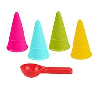Toyvian 1 Set Colorful Ice Cream Cone Sand Set Safe Beach Spoons for Sand Play Fun and Backyard Gardening Activities for Beach Themed Parties