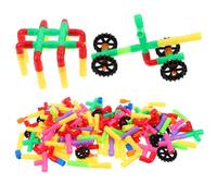Toyvian 1 Set Colorful Pipe Building Blocks Fun Educational for Preschool Learning Easy to Grip Construction Blocks for Enhances Spatial Imagination Fine Motor Skills