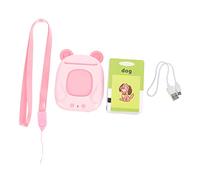 Toyvian 1 Set Creative Audio Educational Machine for Early Learning with Flash Cards Speech Therapy and Cognitive Development Lightweight Design Pink for Boys