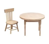 Toyvian 1 Set Doll House Furniture: 1:12 Scale Miniature Kitchen Furniture Set - Dollhouse Dining Table And Chair -Miniature Ornaments For Decor And Playhouse Models