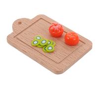 Toyvian 1 Set Doll House Miniature Cutting Board Fruit Realistic Kitchen Accessory for Pretend Play Home Decoration and Miniature Landscaping Scenes