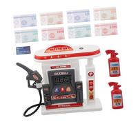 Toyvian 1 Set Gas Station for Educational Roleplay Simulation Petrol Pump Playset with Effects Promotes Social Skills Financial Learning for Group Play and Family Fun