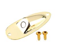 Toyvian 1 Set Golden Guitar Jack Plate Sturdy Metal Output Jack Board Electric Guitar Replacement Wear-resistant Accessory for Classic Instruments