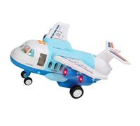 Toyvian 1 Set Intelligent Educational Airplane Model with Music Light Effects Inertia Simulation Plane for Fun Learning Playtime Activities