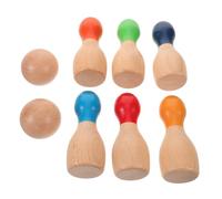 Toyvian 1 Set Lawn Bowling Game: Mini Wooden Bowling Game For Children - Kids Sports Toys For Toddler Sports And Interactive Play