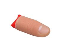Toyvian 1 Set Magic Trick Fingers Fake Fingers Soft Thumb Tips Stage Show Prop Prank Toy with Red Silk Training Cloth