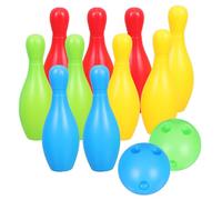Toyvian 1 Set Mini Bowling Game Set for Pins Balls Fun Plastic Bowling Educational Skill Building Activity for Family Parties and Gatherings