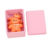 Toyvian 1 Set Miniature Dollhouse Gingerbread Cookies Realistic Mini Biscuit Christmas Tiny Food Models For Dollhouse Kitchen Display Accessories