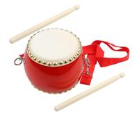 Toyvian 1 Set Red Percussion Drum with Sticks Musical for Early Learning and Development for Boys and Safe and Design