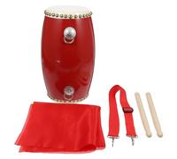 Toyvian 1 Set Traditional Chinese Simple Waist Drum Portable Sheepskin Waist Drum Percussion Instrument Hand Drum for Celebration Dance Performance