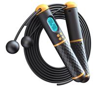Toyvian 1 Set Weighted Jump Rope with Counter Cordless Adjustable Design for Safe Fitness Training Durable Wire Portable Accurate Calorie Display for Home Gym Workouts