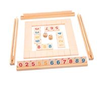 Toyvian 1 Set Wooden Digital Numbers Board Game Educational for Non Skid Design Fun Family Game for Learning Mathematics Enhancing Intelligence for All Ages