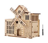 Toyvian 1 Set Wooden Puzzle Music Box DIY Pen Holder Model for Premium Assembly Plaything Birthday Christmas Fun Learning Experience
