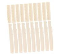 Toyvian 10 Pairs Pre Slotted Plastic Nut and Bridge Saddle for String Acoustic Guitar Replacement DIY Repair Parts for Classical Folk Instruments Easy Maintenance and Precise Tuning