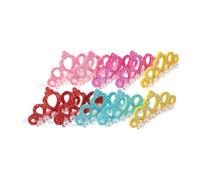 Toyvian 10 Pcs Dog Headwear Pearl Crown Hair Clips Set with Soft Comfortable Fit Adorable Pet Headdress for Birthday Parties Photo Props Daily Wear Includes Yellow Lake Blue Pink