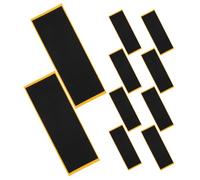 Toyvian 10 Pcs Fingerboard Grip Tape Non-Skid Foam Scrub Stickers 38X110Mm Black Anti-Slip Pads for Finger Skateboards and Props, Professional Silicone Soft Mat for Reliable Grip