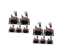 Toyvian 10 Pcs Guitar Jack Plate Output Socket Square Indented Pickup Jack Plug Socket for Electric Guitar Matte Black Black Plug