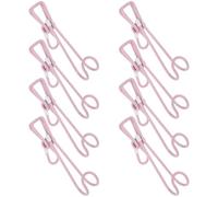 Toyvian 10 Pcs Hooks with Clips Stainless Steel Metal Clip Hooks Easy to Carry Multi-Colour for Travel and Outdoor Activities