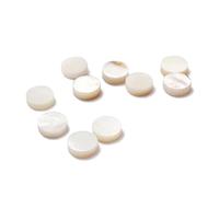 Toyvian 10 Pcs White Seashell Guitar Fretboard Dots 6.3mm Guitar Fingerboard Inlay Markers for Ukulele Bass Banjo Mandolin Musical Instrument Decoration