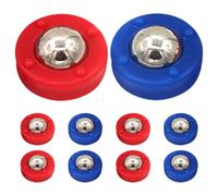 Toyvian 10 Pieces Mini Shuffleboard Pucks Replacement Pucks, Board Rollers Set Desktop Sliding Beads Tabletop Curling Game Accessories Equipment for Indoor Home