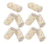 Toyvian 10 Rolls Bamboo Toilet Paper Rose Print Solid Core Decorative Bathroom Tissue Bulk Pack Kitchen Napkins for Home and Office Use