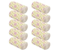 Toyvian 10 Rolls Printed Bamboo Toilet Paper Roll Patterns and Comfortable Texture, Elegant Rose Design Tissue for Bathroom and Office Use, Bulk Pack of Decorative Toilet Tissues