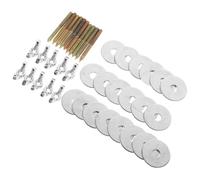 Toyvian 10 Sets Bird Cage Perch Screws Kit with Washers and Nuts Budgie Perch Fixing Accessories for Bird Stand Springboard