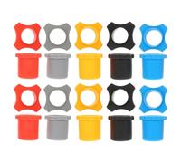 Toyvian 10 Sets Mic Protection Rings Wireless Handheld Microphone Rubber Accessory Anti-lost Slip-resistant Protection for News Interviews and Conference Rooms