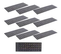 Toyvian 10 Sheets Multi-Language Keyboard Stickers with High-Definition Printed Russian Hebrew English Letters Precise Fit for Laptop Keyboards Easy to Apply and Remove for Accurate Typing