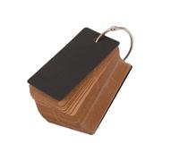 Toyvian 100 Pcs Brown Paper Alphabet Cards with Binder Ring, Refillable and Portable Literacy Study Cards for School and Office Use