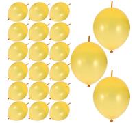 Toyvian 100Pcs 10-Inch Gold Latex Tail Balloons for Party Decorations Birthday and Wedding Balloons for Arch for Reception and Valentine’S Day Celebration
