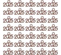 Toyvian 100Pcs 2025 Rose Gold Charms Pendants DIY Jewelry Making Accessories for Bracelets Earrings Keychains, Decorative Keychain Pendant Set for Crafting and Design