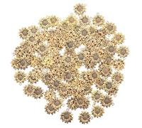Toyvian 100pcs 20x22mm Alloy Sunflower Charms Pendants Antique Gold Jewelry Findings for DIY Necklace Bracelet Accessories