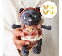 Toyvian 100Pcs 8Mm Mini Butterfly Buttons for Dolls DIY Craft Sewing Doll Clothes Accessories Faux Gold Color